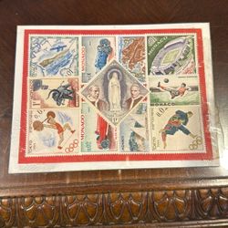 Monaco Summer Olympics Tokyo Stamp Set 1964 