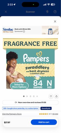 Pampers swaddlers