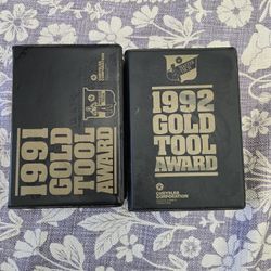 Vintage 1991 / 1992 Chrysler Gold Tool Masters Mechanic Award - Gold plated tool sets
