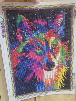 Colorful Wolf Diamond Painting