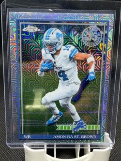 Topps Chrome Amon-Ra St. Brown Detroit Lions Card