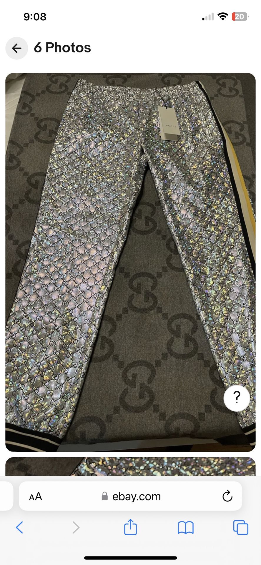 Gucci!! Track Pants!!! Hologram Print !! Limited Edition!!