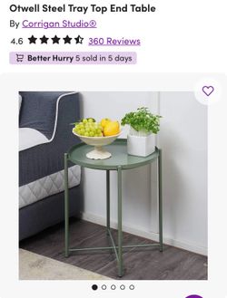 Green Metal Side Table
