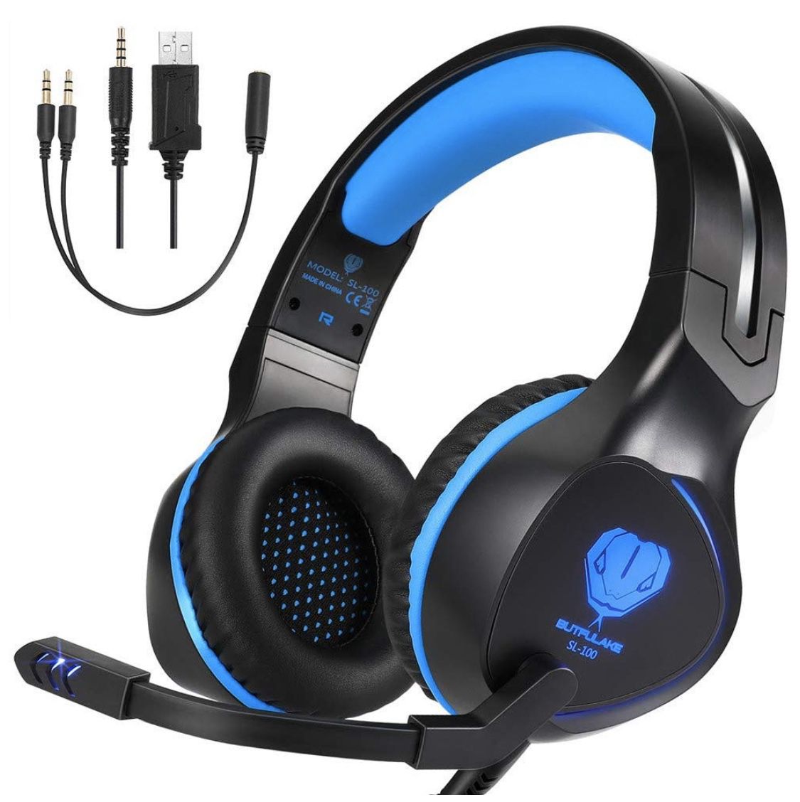 Xbox One Headset, Gaming Headset for Xbox One, Xbox One S, PS4, PC, Nintendo Switch, Laptop, Mac, Computer, 3.5mm Wired Over-Ear Gaming Headphones wi