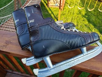 Vintage Sherbrooke Ice Hockey Skates NHL Approved Canadian Flyer Blades Size 12