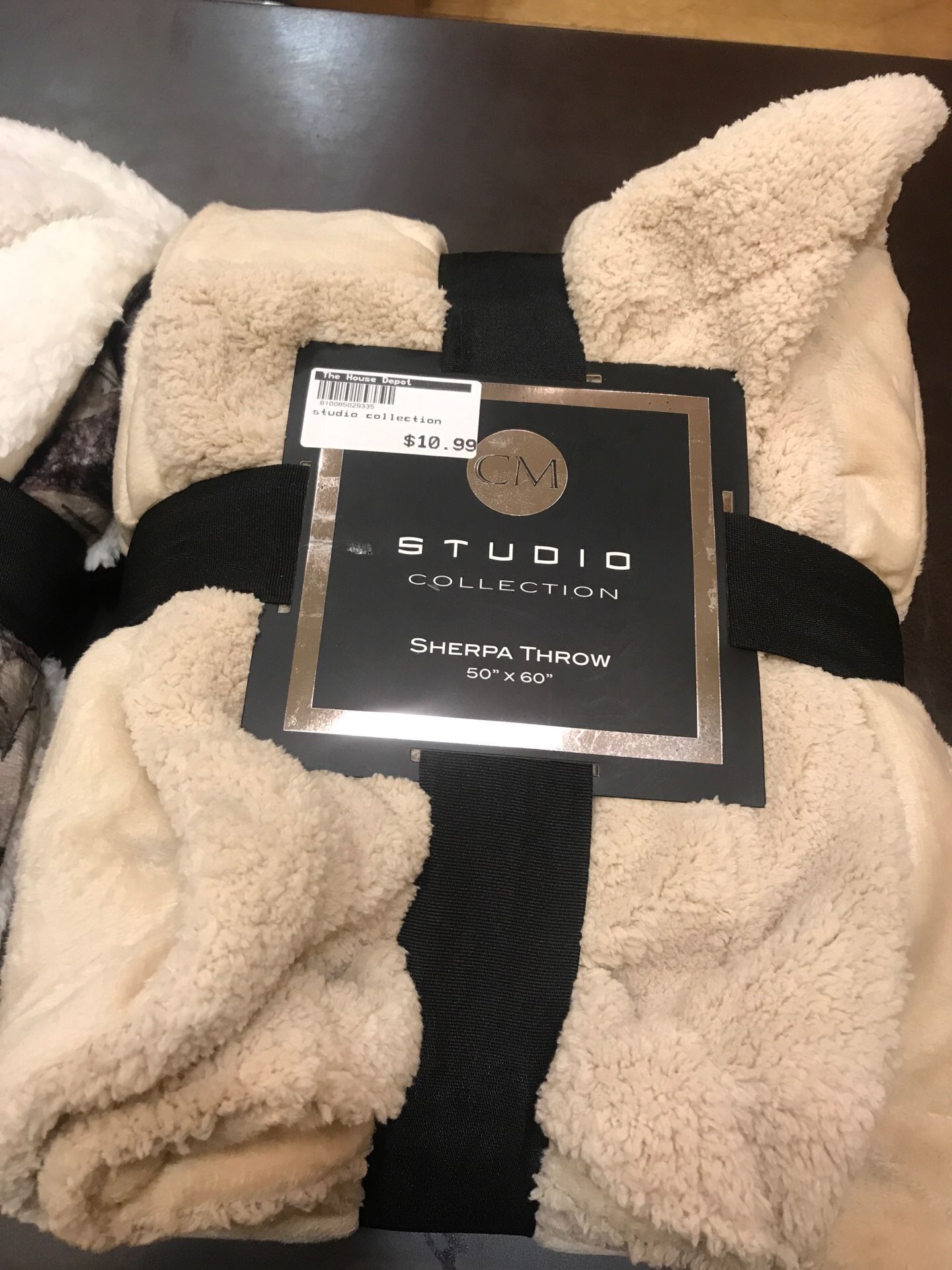 What a deal ! Sherpa Throw Studio Collection Blanket Only $10.99!!! @ the House Depot in Pasadena 📍