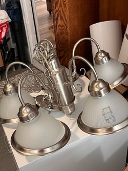 Hanging Ceiling Light white & silver