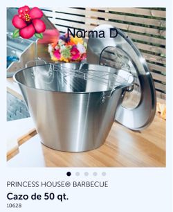 Cazo de 50 qts clásico de acero inoxidable nuevo en su caja 🌺 princess house. 🌺