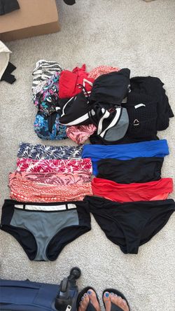 Huge lot of bathing suits and bikinis and cover up’s
