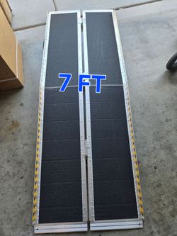 7FT VNN Portable Wheelchair Ramp, 29" wide, Seamless Non-Slip Aluminum Ramps for Wheelchairs for Home