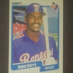 1990 Fleer Ruben Sierra Texas Rangers #314 Baseball Card Vintage Collectible Sports MLB Trading Major League