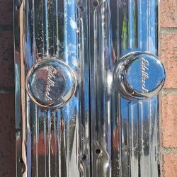 Pontiac Edelbrock Chrome Valve Covers 
