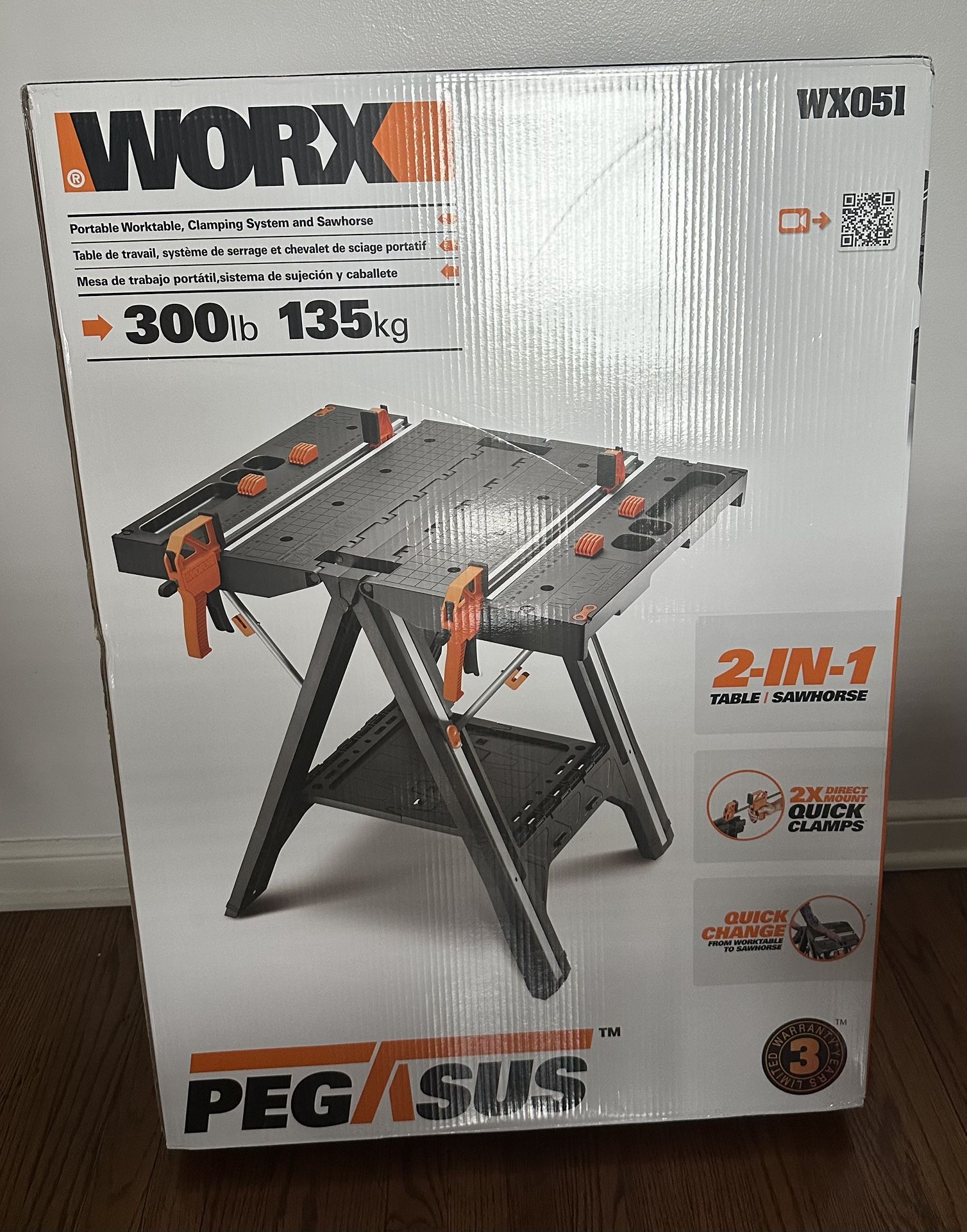 WORX Pegasus Work Bench Table Saw Horse 31-in L x 32-in H Black