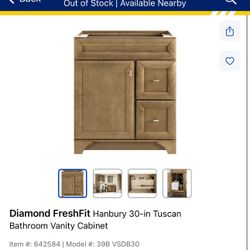 Bathroom Vanity 30”x22”vanity Only 