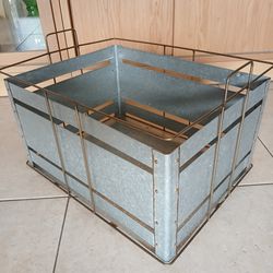 One Magnolia Metal Storage Bin by Joanna Gaines 18"W x 10"H x 14"D