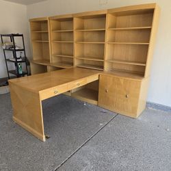Custom Office Bookshelf & Desk – 3 Sections – $150 Negotiable