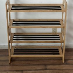 Trinity Bamboo metal shoes rack