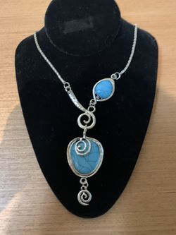 Modern turquoise necklace