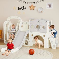 9 in 1 Toddler Slide and Swing Set