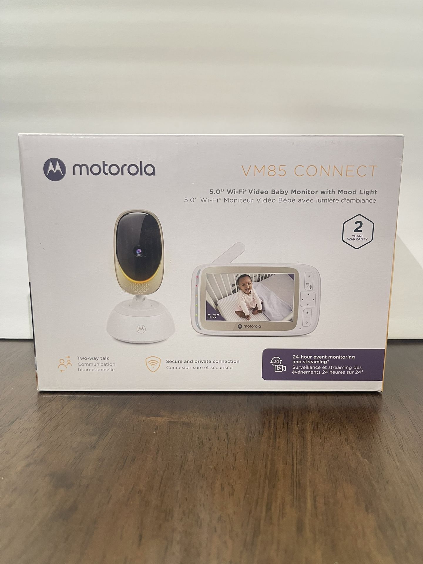Motorola VM85 Connect 5.0" HD Wi-Fi Video Baby Monitor