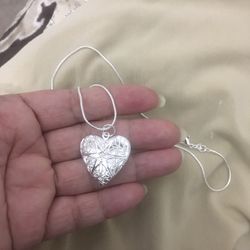 Mother S Day Gift 🎁 925 Sterling Silver Heart ❤️ Photo Frame Pendant Necklace 