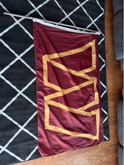 Whittier redskin flag with pole