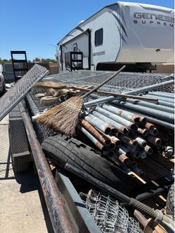 6’ fence top rail posts and gate