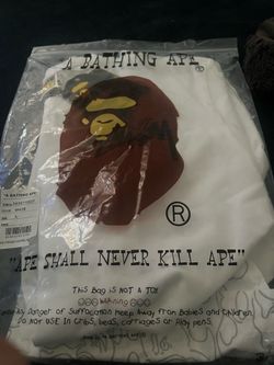 Bape shirt white large 70$