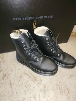 Black furry dr martens