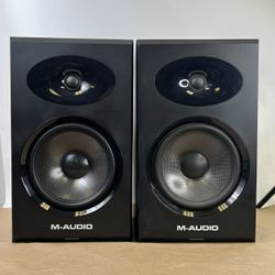 Used Pair Of M-Audio BX8 Graphite 8-inch Active Studio Monitors (No Cables)