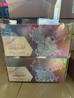 PRISTINE Pokemon Scarlet and Violet Prismatic Evolutions SPC Super Premium Collection w/ Acrylic