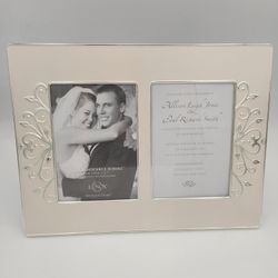 Lenox Opal Innocence Scroll Double Wedding Invitation Frame