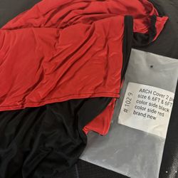 Double sided Arch BackDrop cover size 6ft / 6.6ft RED and BLACK - 2 pieces