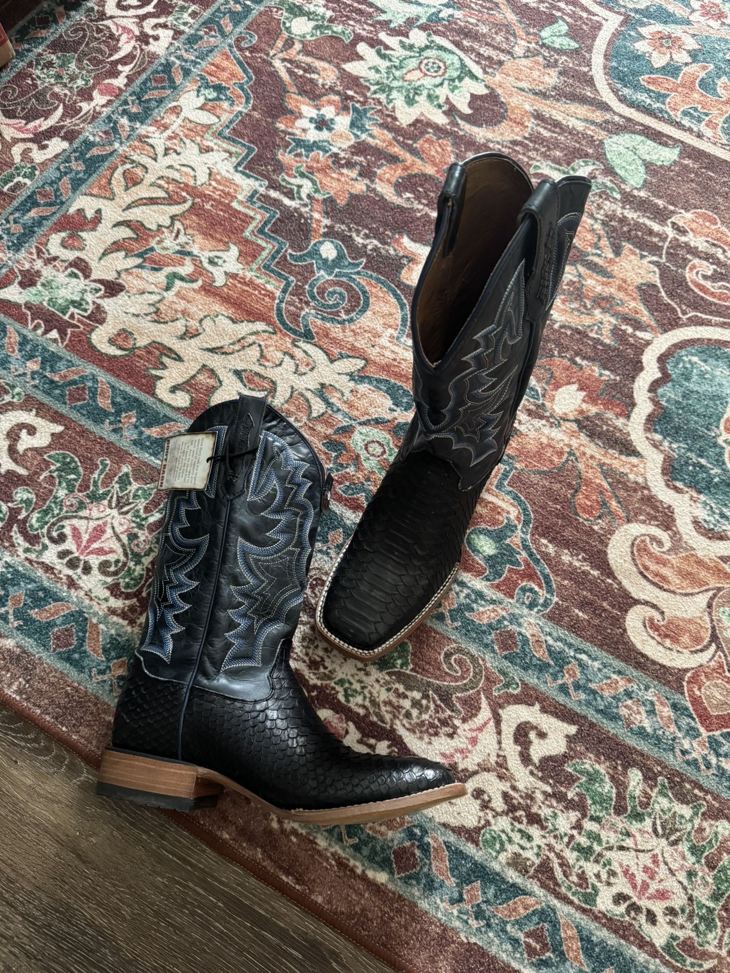 Cody James Black Python Cowboy Boots