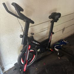Eulumap Indoor Cycling Exercise Bike – Smooth & Quiet Ride (Black/Red)