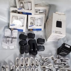 New LOT 65 PCs ORIGINAL SAMSUNG  Adaptors Headphones and Cables Wholesale BULK