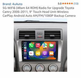 4uAuto 9" Touchscreen Head Unit for Toyota Camry 2006-2011