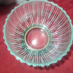 Italian Fine Crystal serving bowl w/sterling silver base