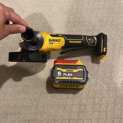 Brand New, Never Used DeWalt 20-Volt MAX Cordless Brushless 4-1/2 - 5 in. Angle Grinder with FLEXVOLT ADVANTAGE and (1) FLEXVOLT 6.0Ah Battery
