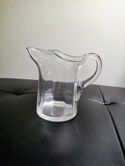 Vintage Clear Glass Creamer / Milk Pitcher – 5.5” Tall
