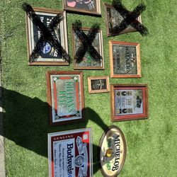 Beer mirror and signs for bar man cave different prices