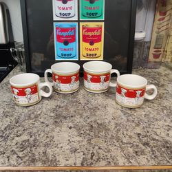 2001 Campbell Soup Mugs,Set of 4