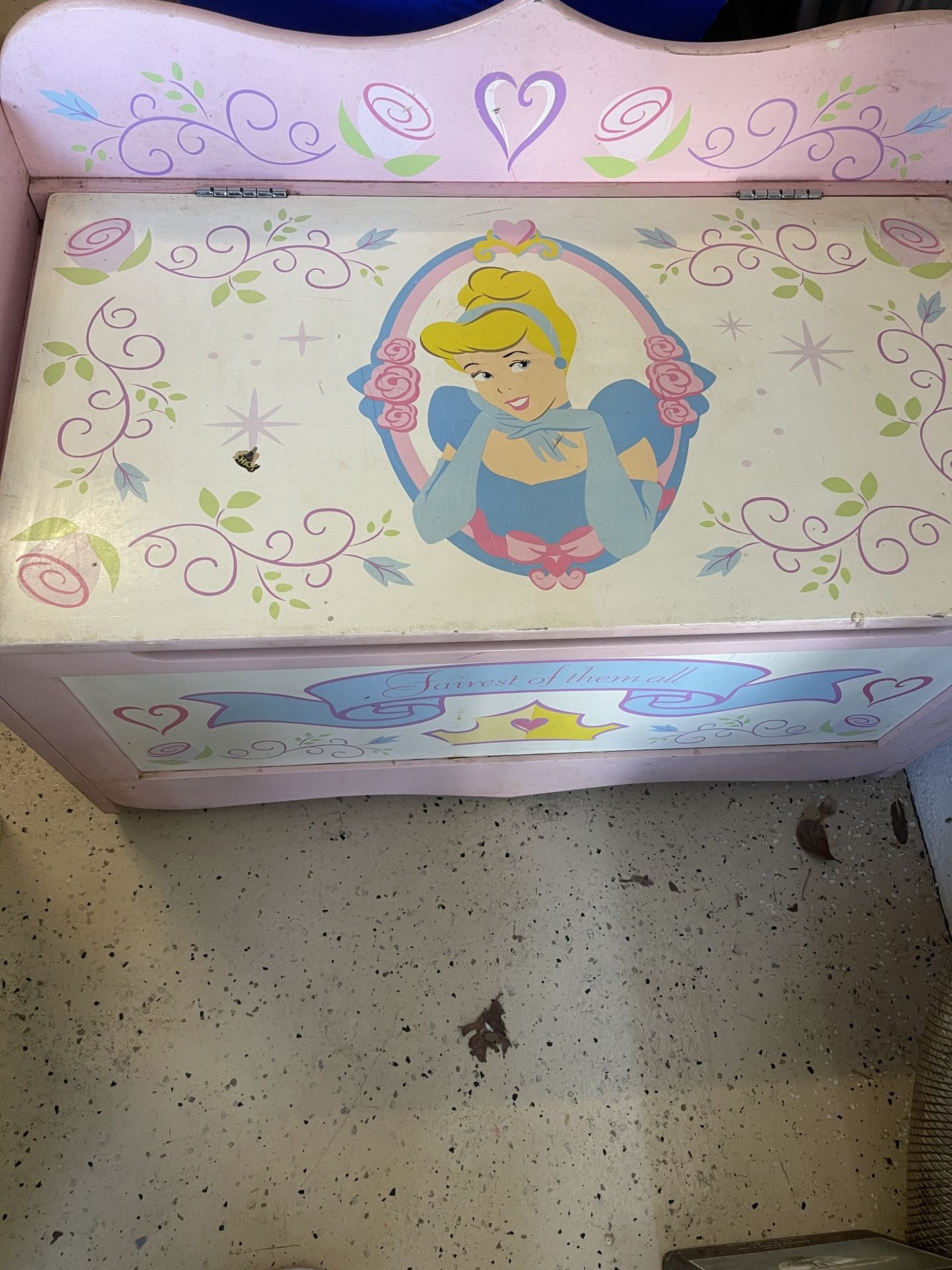 Disney Princess Cinderella Wood Toy Chest