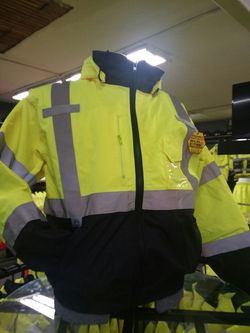 Class 3 High Visibility Safety Jacket with Removable Fleece