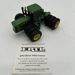 John Deere 9420 4WD Tractor with Triples 1/64 Scale