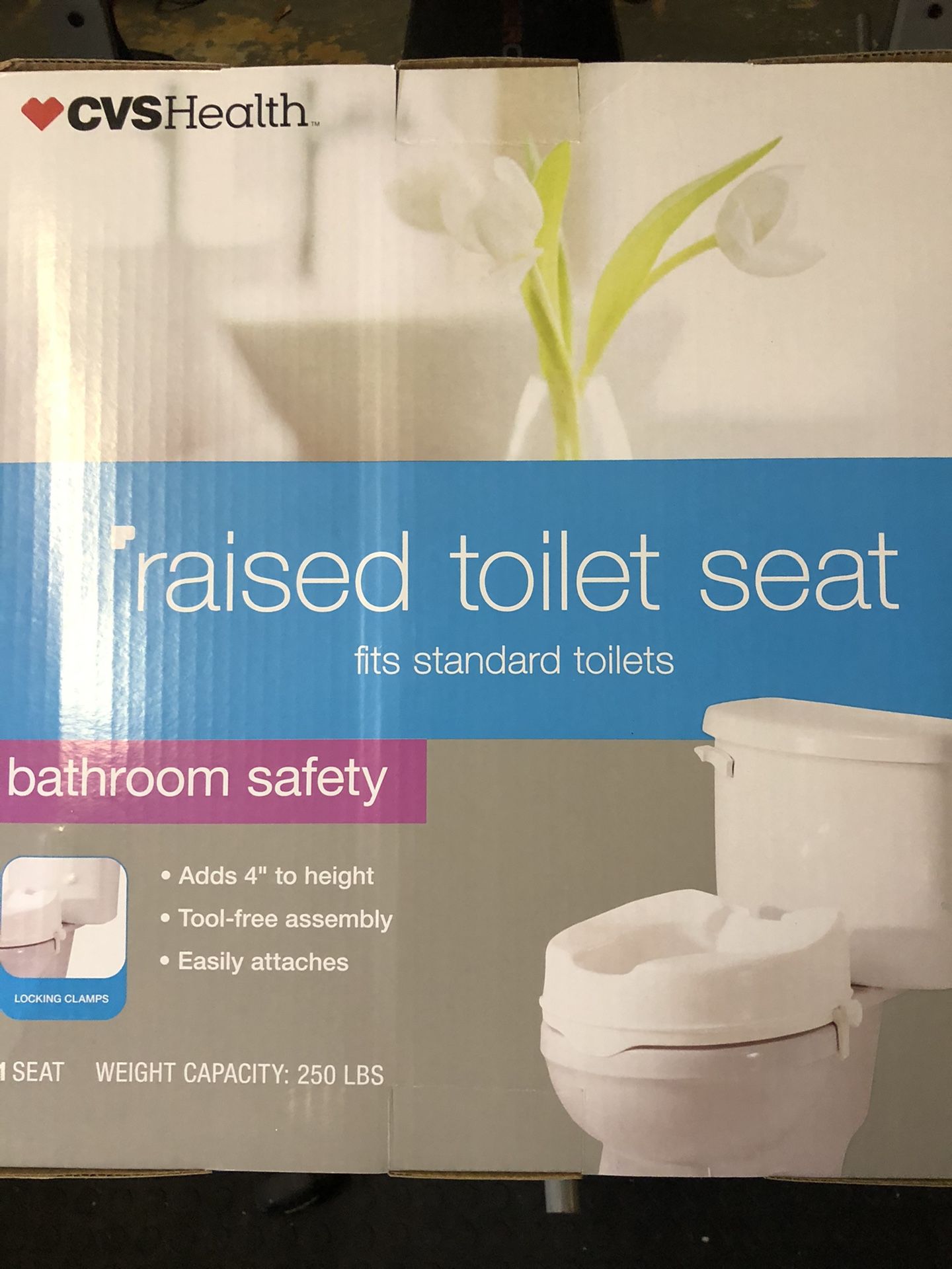 Raised toilet seat