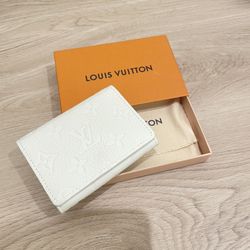 Louis Vuitton Compact Coin Purse in White Monogram Empreinte – With Box & Dust Bag