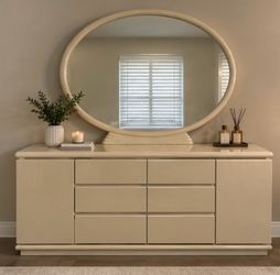 80s Vintage Postmodern Dresser with mirror  By Broyhill