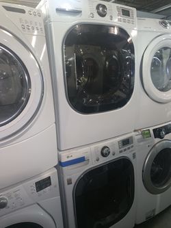 LG front load large capacity steam washer & electric dryer set in excellent conditions