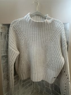 Hollister White Knit Sweater